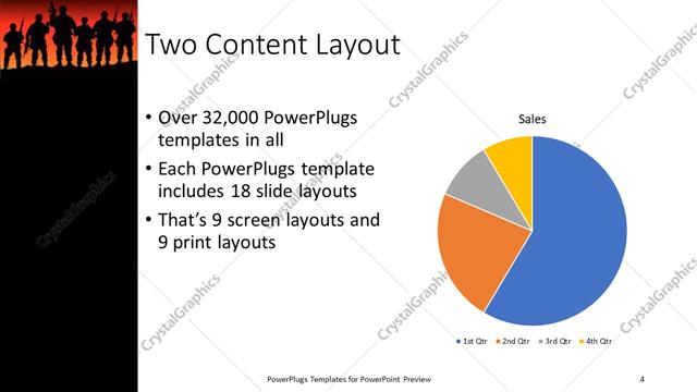 Two Content presentation slide layout