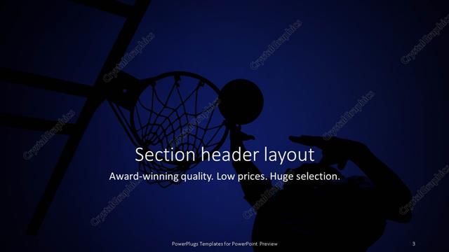 Section Header presentation slide layout