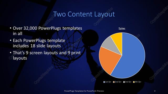 Two Content presentation slide layout