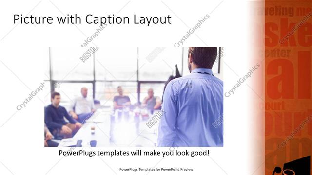 Picture with Caption presentation slide layout