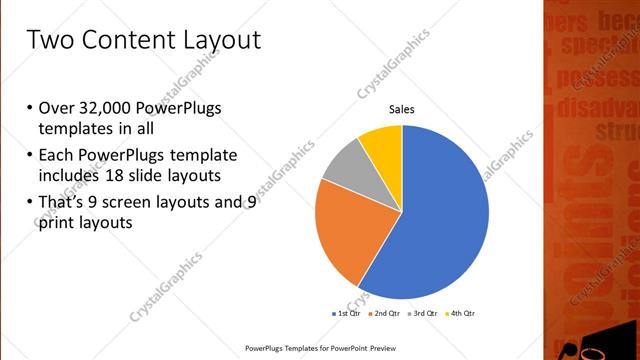 Two Content presentation slide layout