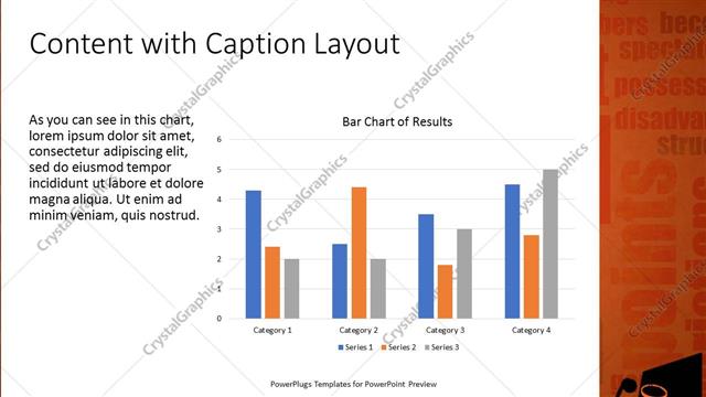 Content with Caption presentation slide layout