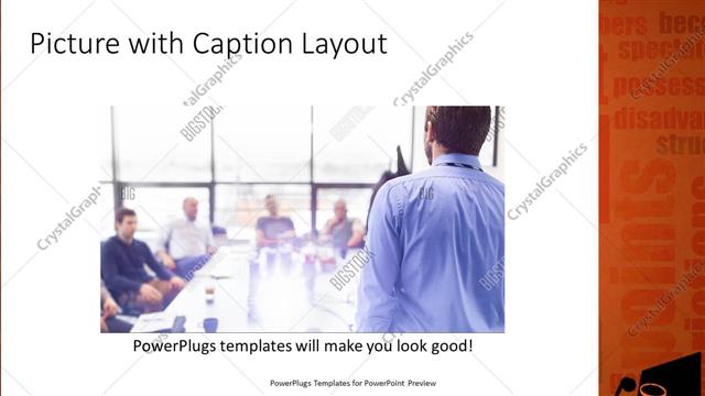 Picture with Caption presentation slide layout