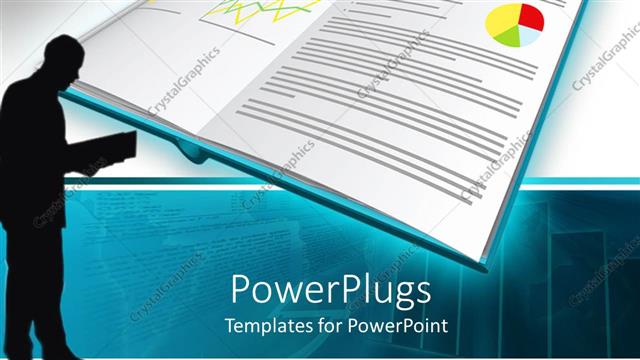  Presentation with business plan - Silhouette of business man, business plan, start ups, entrepreneurship