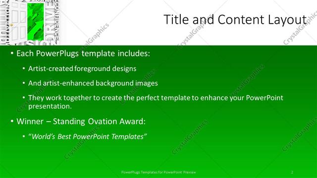 Title and Content presentation slide layout