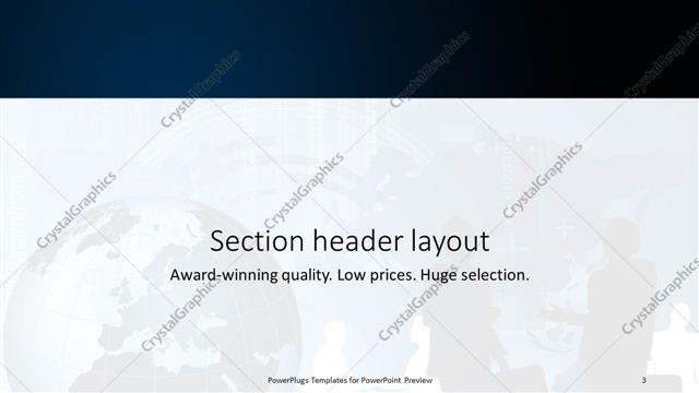 Section Header presentation slide layout