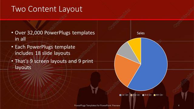 Two Content presentation slide layout