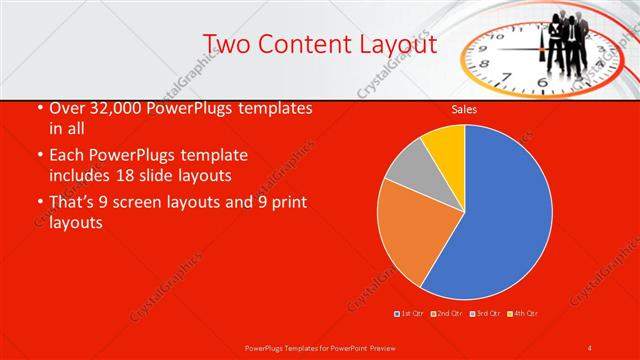 Two Content presentation slide layout
