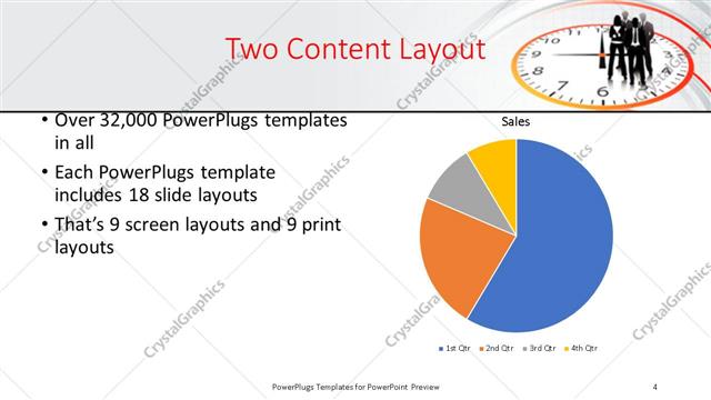 Two Content presentation slide layout