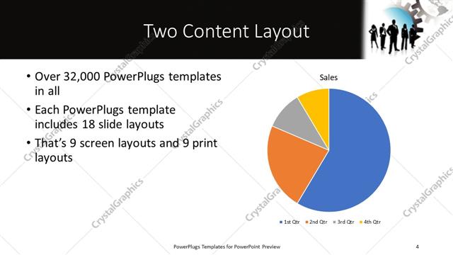 Two Content presentation slide layout