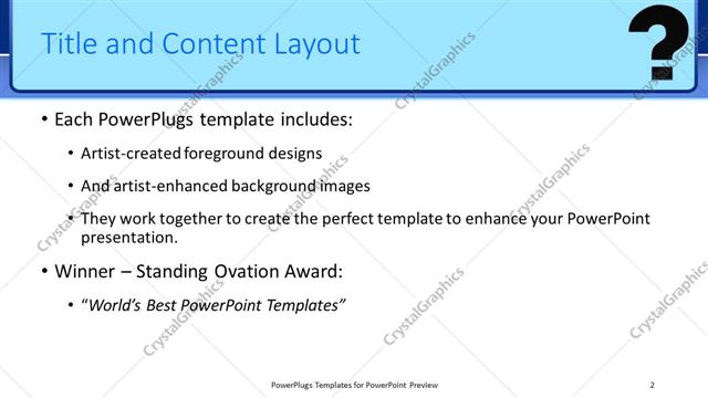Title and Content presentation slide layout