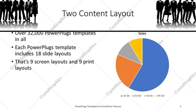 Two Content presentation slide layout