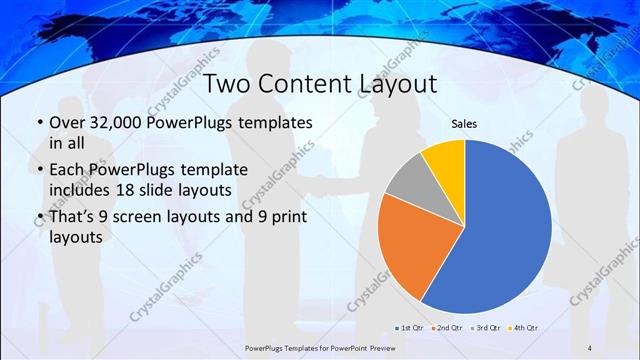 Two Content presentation slide layout