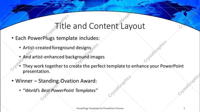 Title and Content presentation slide layout