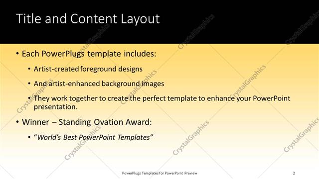 Title and Content presentation slide layout