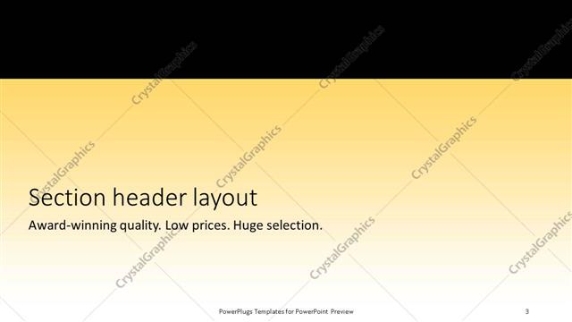 Section Header presentation slide layout