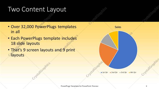 Two Content presentation slide layout