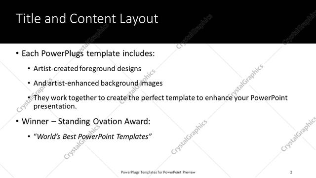 Title and Content presentation slide layout