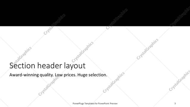 Section Header presentation slide layout