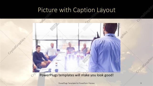 Picture with Caption presentation slide layout