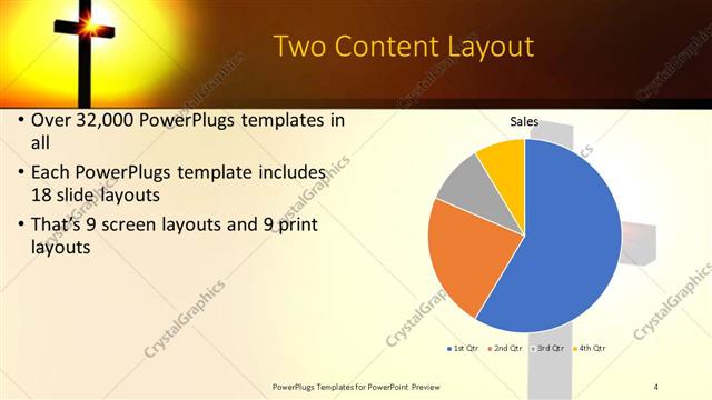 Two Content presentation slide layout