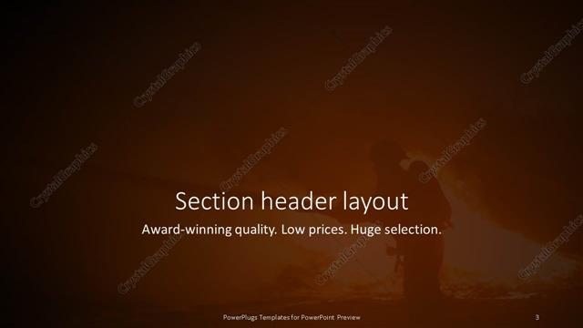 Section Header presentation slide layout