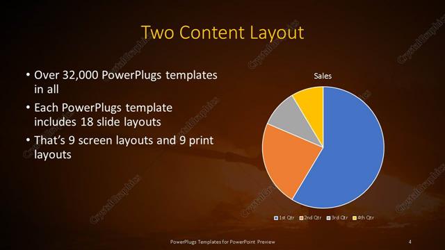 Two Content presentation slide layout