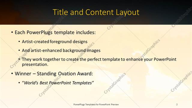 Title and Content presentation slide layout