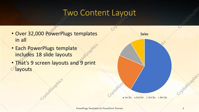 Two Content presentation slide layout