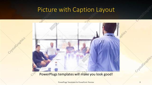 Picture with Caption presentation slide layout