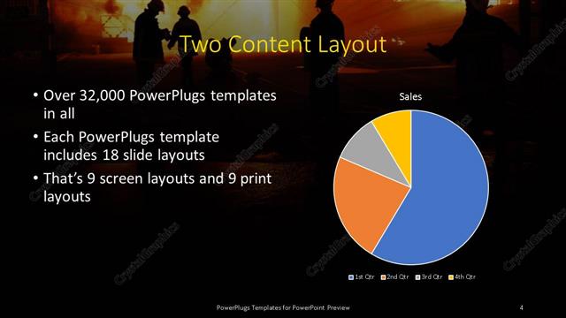 Two Content presentation slide layout