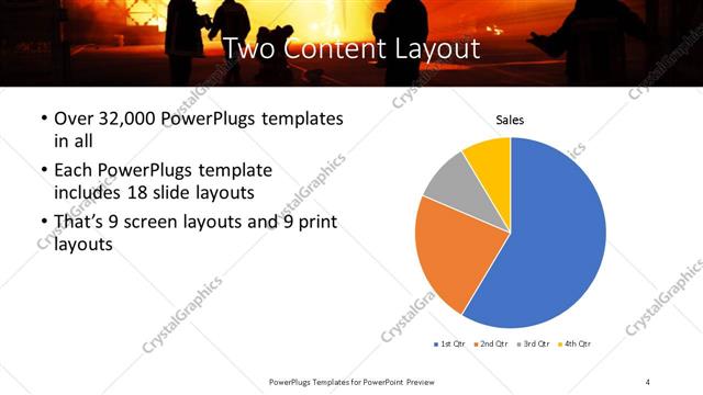 Two Content presentation slide layout