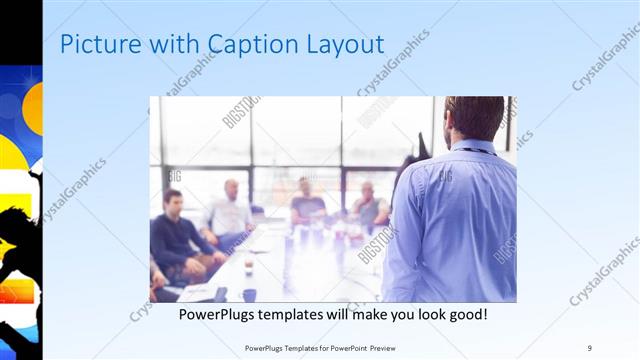 Picture with Caption presentation slide layout