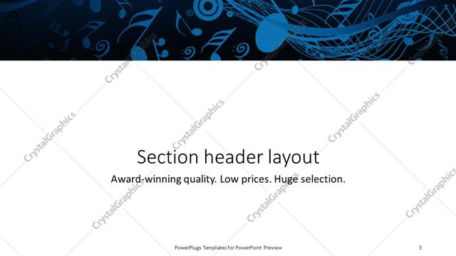 Section Header presentation slide layout