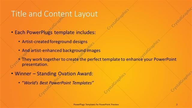 Title and Content presentation slide layout