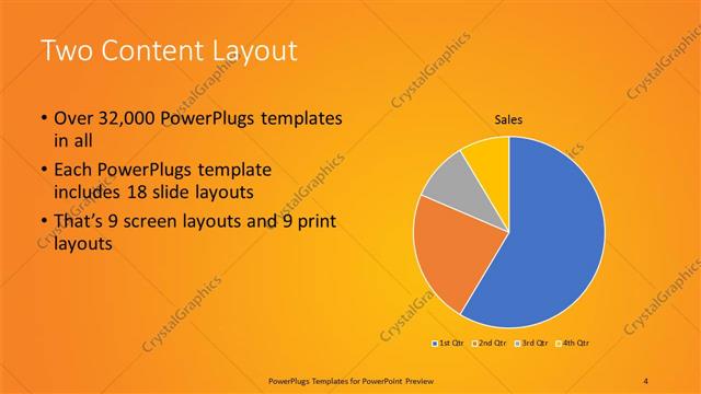 Two Content presentation slide layout
