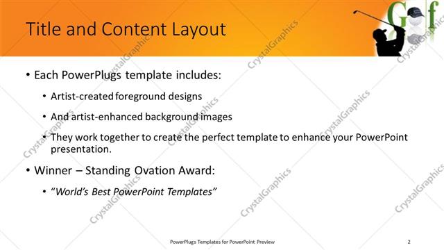 Title and Content presentation slide layout