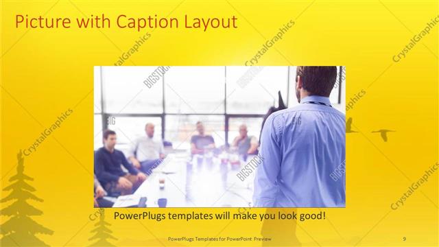 Picture with Caption presentation slide layout
