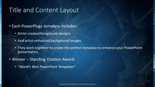 Title and Content presentation slide layout