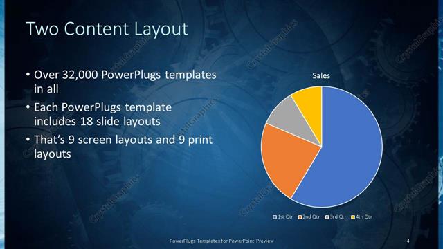 Two Content presentation slide layout
