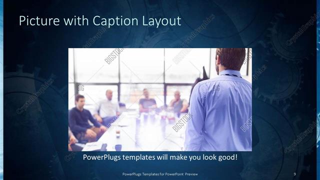 Picture with Caption presentation slide layout