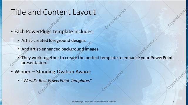 Title and Content presentation slide layout