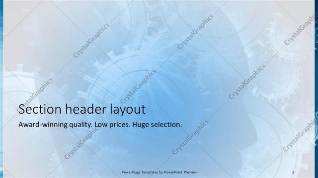 Section Header presentation slide layout