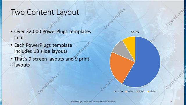 Two Content presentation slide layout