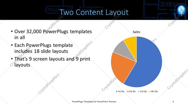 Two Content presentation slide layout