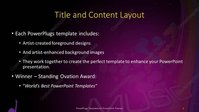 Title and Content presentation slide layout