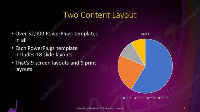 Two Content presentation slide layout