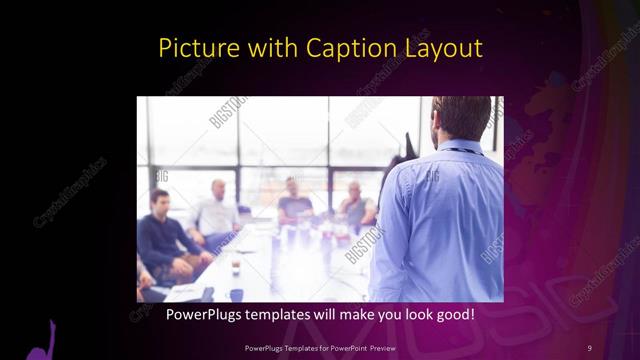 Picture with Caption presentation slide layout