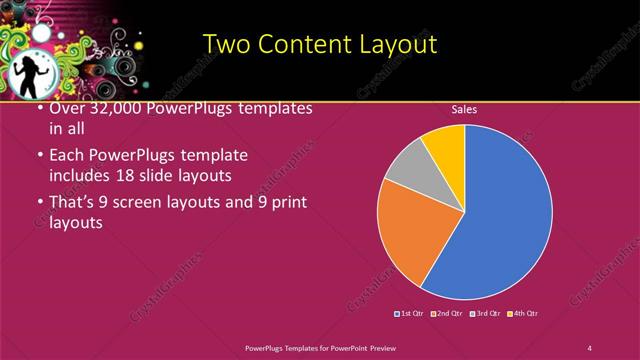 Two Content presentation slide layout