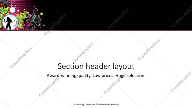 Section Header presentation slide layout
